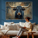 Texas Western Wall Art Canvas Print - Abstract Cow Longhorn by MyGreatCanvas | Canvas Wall Art Prints | Photo Prints & Wall Decor