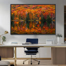 Fall Foliage Wall Art - Autumn Reflection Canvas Print,