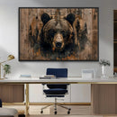 Rustic Grizzly 399 Wall Art | Triptych Canvas Print | Rustic