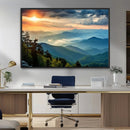Sunrise Over Mountain Range Wall Art Canvas Print, Farmhouse
