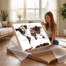 World Map Canvas Print – Detailed Map of the World Wall Art