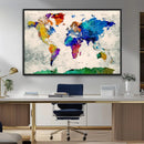 World Map Canvas Print – Framed Travel Map Wall Art for by MyGreatCanvas | Canvas Wall Art Prints | Photo Prints & Wall Decor