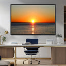 Golden Horizon Sunset Over Ocean Wall Art Canvas Print – by MyGreatCanvas | Canvas Wall Art Prints | Photo Prints & Wall Decor