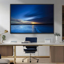 Blue Sunset Ocean Canvas Wall Art Print – Serene Coastal by MyGreatCanvas | Canvas Wall Art Prints | Photo Prints & Wall Decor