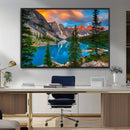 Canadian Rockies Moraine Lake Wall Art Canvas Print, Pine