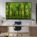 Lush Green Forest Canvas Print | 3-Panel Forest Wall Art |