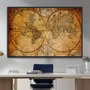 Vintage World Map Canvas Print – Antique Push Pin Travel by MyGreatCanvas | Canvas Wall Art Prints | Photo Prints & Wall Decor
