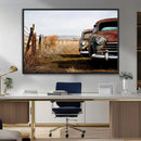 Old Rustic Classic Car Wall Art Canvas Print