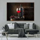Red Wine and Bottle Canvas Print