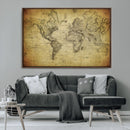 Push Pin World Map Canvas Print – Travel Tracker Wall Art