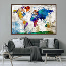 World Map Canvas Print – Framed Travel Map Wall Art for by MyGreatCanvas | Canvas Wall Art Prints | Photo Prints & Wall Decor