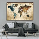 World Map Canvas Print – Detailed Map of the World Wall Art by MyGreatCanvas | Canvas Wall Art Prints | Photo Prints & Wall Decor