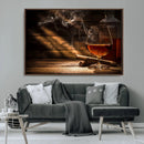 Whiskey and Cigar Wall Art Canvas Print by MyGreatCanvas | Canvas Wall Art Prints | Photo Prints & Wall Decor