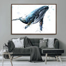 Watercolor Whale Wall Art Canvas Print by MyGreatCanvas | Canvas Wall Art Prints | Photo Prints & Wall Decor