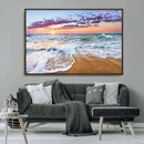 Coastal Sunset Art Beach Canvas Wall Art Print | Ocean Waves by MyGreatCanvas | Canvas Wall Art Prints | Photo Prints & Wall Decor