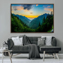 Green Forest Wall Art Canvas Print
