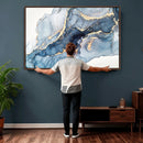 Abstract Art Print - Blue Abstract Canvas Wall Art Print by MyGreatCanvas | Canvas Wall Art Prints | Photo Prints & Wall Decor