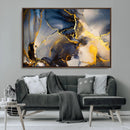 Large Abstract Wall Art Print -  Gold and Blue Abstract