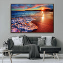Colorful Coastal Sunset on the Beach Canvas Print, Ocean