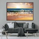 Serene Beach Path Canvas Art, Giclee Canvas Print with