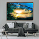 Ocean Wave at Sunset Canvas Art, Large Wall Print of Vibrant by MyGreatCanvas | Canvas Wall Art Prints | Photo Prints & Wall Decor