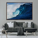 Ocean Wave at Sunset Canvas Art, Large Wall Print of Vibrant