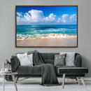 Tropical Beach 3-Panel Canvas Wall Art – Serene Ocean Waves by MyGreatCanvas | Canvas Wall Art Prints | Photo Prints & Wall Decor