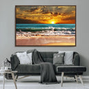 Golden Sunset Beach Canvas Wall Art – Triptych Seascape by MyGreatCanvas | Canvas Wall Art Prints | Photo Prints & Wall Decor