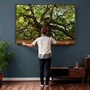 Angel Oak Tree Wall Art Canvas Print | Forest Tree Nature