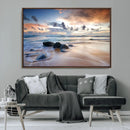 Serene Weather On The Beach Wall Art Canvas Print