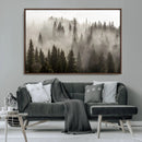 Foggy Mountain Wall Art | 3-Panel Foggy Forest and Mountain