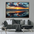 Beach Sunset Print - Stunning Ocean Canvas Artwork with