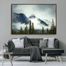 Mountain Mist Canvas Wall Art Print | 3-Panel Foggy Forest
