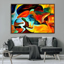 Human Love Figures Abstract Wall Art Canvas Print