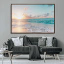 Tranquil Ocean Beach Sunset Canvas Wall Art | 3-Panel by MyGreatCanvas | Canvas Wall Art Prints | Photo Prints & Wall Decor
