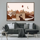 Boho Wall Art Canvas Print Set Mid-Century Prints Bohemian