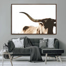 Texas Longhorn Wall Art Canvas Print | 3-Panel Large