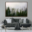 Misty Pine Forest Wall Art Canvas Print | 3 Panel Green by MyGreatCanvas | Canvas Wall Art Prints | Photo Prints & Wall Decor