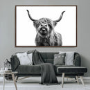 Fanny Scottish Highland Cow Cattle Art Print Farmhouse Wall by MyGreatCanvas | Canvas Wall Art Prints | Photo Prints & Wall Decor
