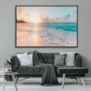 Beach Wall Art - Stunning Ocean Sunset Canvas Print with