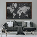 World Map Canvas Print – Detailed Map of the World Wall Art