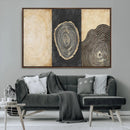 Tree Rings Canvas Wall Art Print – Minimalist Natural
