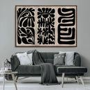 Canvas Print Wall Art Abstract Art Boho, Framed Boho Art