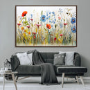 Colorful Wildflower Canvas Wall Art - Vibrant Floral