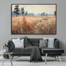 Golden Fields Canvas Wall Art Print – Serene Landscape of