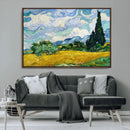 Wheatfield With Cypresses By Van Gogh Painting Wall Art