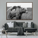 Bear and Cub Wall Art Canvas | 399 Bear Cub