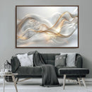 Abstract art Grey and Gold Lines Wall Art