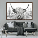 Rustic Charm | Cow Longhorn Black White Bighorn Wall Art