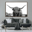 Longhorn Canvas Print, Bighorn Cow Wall Art Canvas Print